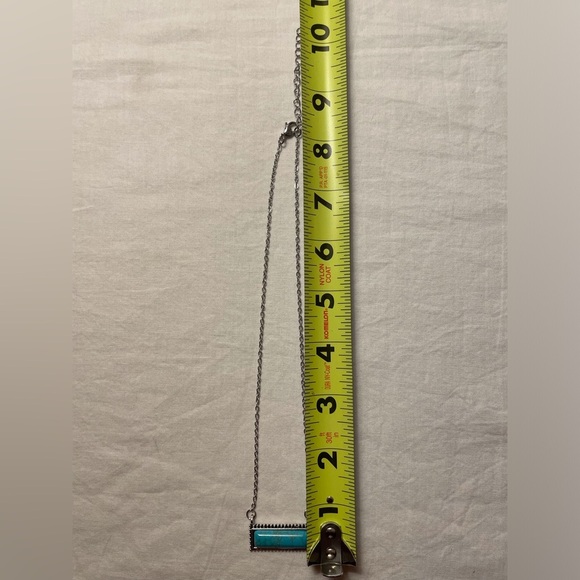 Faux Turquoise Bar Necklace - Picture 8 of 10